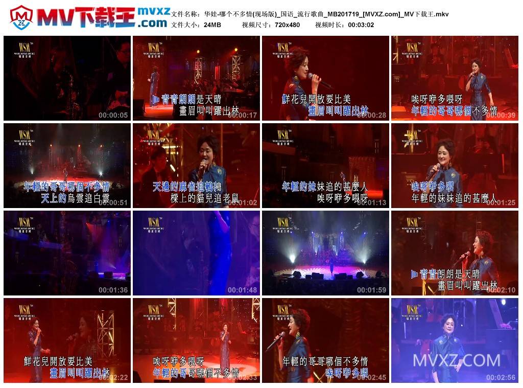 华娃-哪个不多情(现场版)_国语_流行歌曲_MB201719